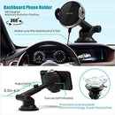 15W Fast Wireless Car Charger Mount - Qi Wireless Charging Car Mount with Infrared Auto-Clamping.Windshield/Air Vent Phone Holder.Quick Charging for iPhone 11/Pro/MAX/XS/XR/X/8/Plus Samsung S10/S10+