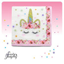 Unicorn Party Supplies Set - Serves 16 - Perfect For Birthday Girls, Baby Showers, and First Birthday Party Favors -Original sleepy Unicorn Party Supply Set by Funky Fledgling