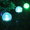 SET OF 6 Crackle Glass Globe Color-Changing LED & White LED Solar Path Lights by SOLAscape