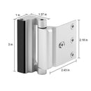 Home Security Door Lock, 2 Pack Upgrade Easy Unlock Childproof Door Reinforcement Lock with 3" Stop Withstand 800 lbs for Inward Swinging Door, Add Extra Lock to Defend Your Home Safe