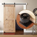 Barn Door Floor Guide Stay Roller, Fully Adjustable Black Powder Coated with 8 Different Setups, Flush With Floor Wall Mount Bracket, Perfect Fit For All Barn Doors