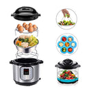 5-Piece Accessories for Instant Pot, ZOUTOG Steamer Cookware Set with Steamer Basket/Egg Steamer Rack/Steam Rack/Egg Bites Molds/Dish Clip - Fits 5, 6 and 8 Qt Pressure Cooker