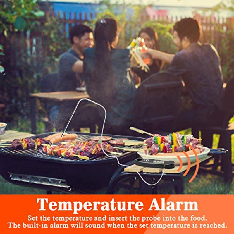 Instant Read Meat Thermometer DotStone Digital Thermometer Built-in Magnet with Backlight Temperature Alarm Function Contains 3.9FT External Probe for Kitchen Outdoor Cooking Grill BBQ Oven