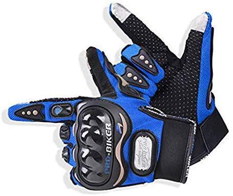 CHCYCLE motorcycle gloves touch screen summer motorbike powersports protective racing gloves (XL-Blue)