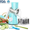 Vegetable Mandoline Slicer Chopper Grater-Speedy Manual Rotary Drum Grater Countertop Food Slicer Fruit Cheese Nut Chopper Cutter Shredder Grinder