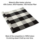 Buffalo Checkered Rug - Plaid Welcome Doormat - Outdoor/Indoor/Door/Floor/Kitchen/Rugs/Front Porch/Bathroom/Laundry Room/Bedroom - White/Black Outside Mat - House Flannel Doormats - 24inch x 36inch