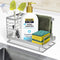 ODesign Kitchen Sink Caddy Organizer Sponge Soap Brush Holder with Drain Pan Stainless Steel ODesign