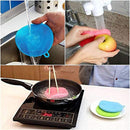 Silicone Sponge Dish Washing Brush Scrubber Food-Grade Antibacterial BPA Free Multipurpose Non Stick Cleaning Antimicrobial Mildew free smart kitchen gadgets (Pack of 7, Mixed Color)