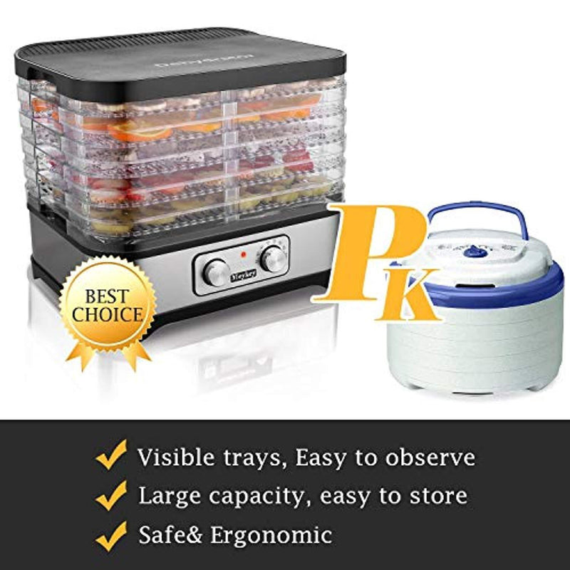 Food Dehydrator Machine, Jerky Dehydrators with Five Tray, Knob Button