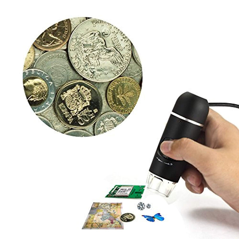 MAOZUA 5MP USB Microscope 20x-300x Magnifier Video Microscope with Professional Base Stand Support Windows XP Vista Win7 Win8 Win10 Mac