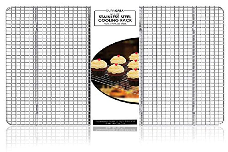 Baking Rack, Cooling Rack, 14" X 20" Stainless Steel 304 Grade Roasting Rack - Heavy Duty Oven Safe, Commercial Quality Cooling Racks For Baking (14" X 20")