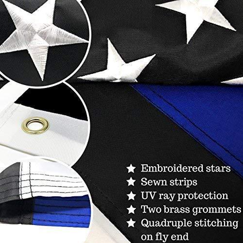 American Flag 3x5 ft - Heavy-Duty US Flag - Embroidered Stars - Nylon USA Flag Built for Outdoors - Sewn Stripes - UV Protection - Brass Grommets