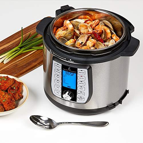 Emeril Lagasse Pressure Cooker, Air Fryer, Steamer and Electric Multi-Cooker. Air Fry Basket and Crisper Lid (6 Qt with 4 Pc Accessory Pack)