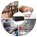 Alarm Clock Radio, Digital Alarm Clock with AM/FM Radio, Sleep Timer, Dimmer, Snooze, 0.6” Digital LED Display and Battery Backup Function