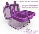 Bentgo Kids Childrens Lunch Box - Bento-Styled Lunch Solution Offers Durable, Leak-Proof, On-the-Go Meal and Snack Packing (Purple)