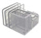 EasyPAG Mesh Collection Desk Organizer 3 Letter Sorter with Drawer,6.5 x 5.5 x 4.25 inch,Silver