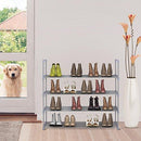 HOME BI 4 Tier Shoe Rack, 20 Pairs Shoes Organizer Closet for Home & Office, Anti-Rust,Easy to Assemble, No Tools Required,35.6”W x 12.0” D x 33.27”H, Black