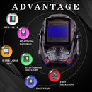 Large Viewing Screen 3.9"X2.4" True Color Solar Power Auto Darkening Welding Helmet, 4 Arc Sensor Wide Shade 4/5-9/9-13 for TIG MIG Arc Weld Grinding Welder Mask Robot Design