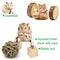 ZALALOVA Hamster Chew Toys, Natural Wooden Pine Guinea Pigs Rats Chinchillas Toys Accessories Dumbells Exercise Bell Roller Teeth Care Molar Toy for Birds Bunny Rabbits Gerbils