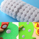 Sticky Back Coins Clear Dots Hook and Loop Self Adhesive Dot Tapes 3/4" Diameter 1000pcs(500 Pair) - White