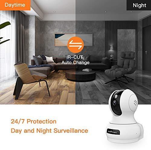 WiFi Monitor-Ebitcam 1080P HD Home Surveillance IP Camera with Pan/Tilt/Zoom,Night Vision Motion Detection 2-Way Audio -for Home Safety Baby Pet Cam, Cloud Storage, Compatible with Alexa