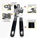 BANGSHOU Can Opener, Manual Bottle Tin Opener Smooth Edge Heavy Duty Stainless Steel with Anti-slip Hand Grip