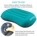 [2-PACK] Ultralight Inflatable Camping Pillow - Compressible, Compact, Comfortable for Sleeping While Traveling, Hiking, or Backpacking. Ergonomic Inflating Camping Pillows for Neck and Lumbar Support