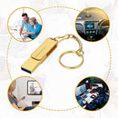 USB Flash Drive 1TB External Storage Thumb Drive Portable USB Stick Pen Drive Keychain Memory Stick for Daily Storage (Gold-1)