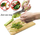 All Prime Herb Scissors with 5 Blades and Cover – Stainless Steel Herb Cutter Scissors – Herb Shears – Protective Guard Cover & Blade Cleaner – FREE ($7 Value) Herb Kale Stripping Tool & Recipe EBook