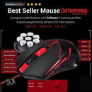 Redragon S101 PC Gaming Keyboard and Mouse Combo Wired LED RGB Backlit with Multimedia Keys Wrist Rest Mouse with 3200 DPI for Windows Computer Gamers (Gaming Mouse and Keyboard Set)