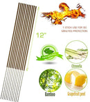 Mosquito Sticks, All Natural and DEET Free Insect Repellent, Eco friendly, Non toxic, Bamboo infused with Citronella, Lemongrass & grapefruit peel, for Outdoor Garden Yard and Indoor