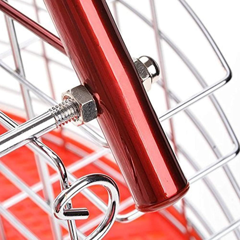 dtemple 2 Tier Dish Stainless Steel Drying Kitchen Storage, Red S Shape Dish Drainer Rack