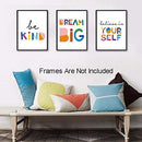Abstract Watercolor Art Print Set of 4 (8”X10”Modern Minimalist Printing, Inspirational Phrases Quote Home Wall Art, Motivational Canvas Wall Art Poster for Office Classroom, No Frame