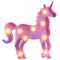 Pooqla LED Night Light Lamp Kids Marquee Letter Lights Unicorn Shape Signs Light Up Christmas Party Wall Decoration Battery Operated (Pink)