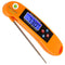 Digital Thermometer Talking Instant Read- Electronic BBQ- Great for Barbecue, Baking, Grilling, Cooking, All Food & Meat, Liquids- Collapsible Internal long Probe (Orange) By Surround Point