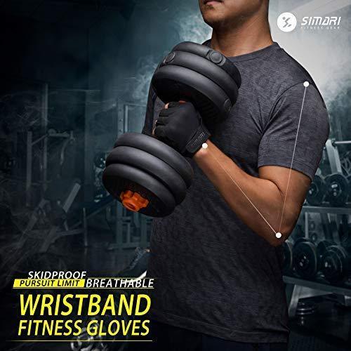 SIMARI Workout Gloves for Women Men,Training Gloves with Wrist Support for Fitness Exercise Weight Lifting Gym Lifts,Made of Microfiber SMRG905