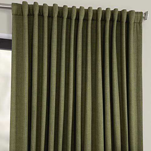 HPD Half Price Drapes BOCH-LN1857-84-DW Faux Linen Extra Wide Blackout Room Darkening Curtain, 100 X 84, Oatmeal