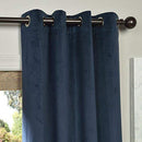 Half Price Drapes VPCH-184005-108-GRBO Signature Grommet Blackout Velvet Curtain, Natural Grey, 50 X 108