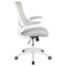 Flash Furniture Mid-Back Black Mesh Swivel Ergonomic Task Office Chair with Flip-Up Arms - BL-X-5M-BK-GG