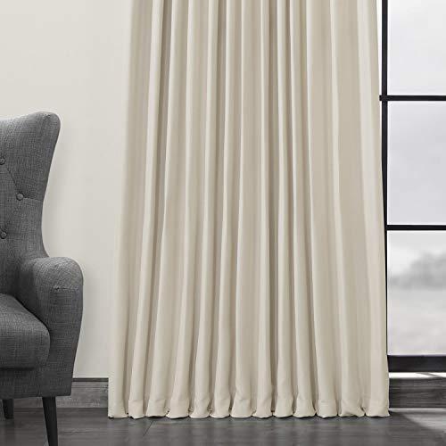 HPD Half Price Drapes BOCH-LN1857-84-DW Faux Linen Extra Wide Blackout Room Darkening Curtain, 100 X 84, Oatmeal