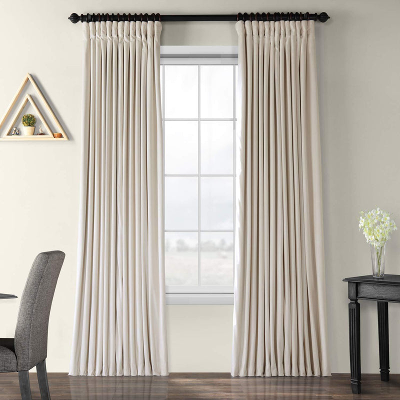 Half Price Drapes VPCH-VET1211-84 Signature Doublewide Blackout Velvet Curtain, Amber Gold, 100 X 84