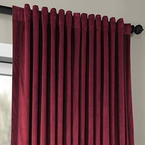 Half Price Drapes VPCH-VET1211-84 Signature Doublewide Blackout Velvet Curtain, Amber Gold, 100 X 84