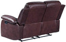 Homelegance Resonance 83" Bonded Leather Double Reclining Sofa, Brown