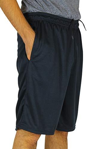 Real Essentials Men's Active Athletic Performance Shorts with Pockets - 5 Pack