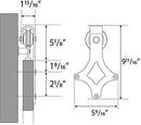 5FT Heavy Duty Sturdy Sliding Barn Door Hardware Kit -Super Smoothly and Quietly - Simple and Easy to Install - Includes Step-by-Step Installation Instruction -Fit 30" Wide Door(Rhombic Shape Hanger)