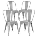 POLY & BARK EM-112-BLK-X4 Trattoria Side Chair in in Black (Set of 4)