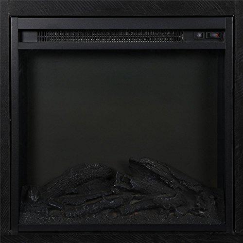 Ameriwood Home Chicago TV Stand with Fireplace, Rustic Gray