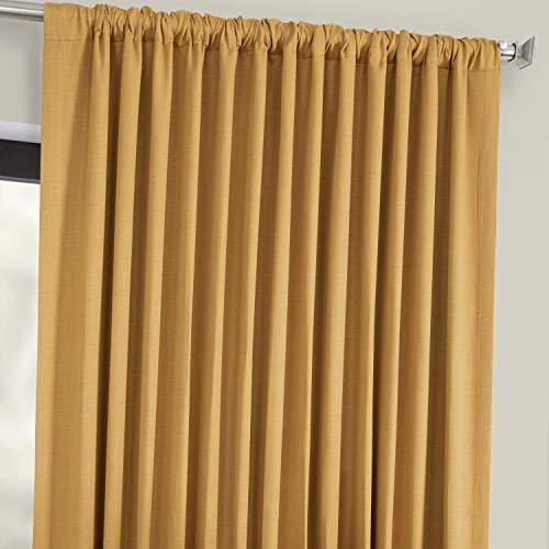 HPD Half Price Drapes BOCH-LN1857-84-DW Faux Linen Extra Wide Blackout Room Darkening Curtain, 100 X 84, Oatmeal