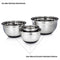 Sterline Stainless Steel Mixing Bowl Set of 4 w/Lids, Non-Slip Mixing Bowls .75, 1.5, 3, 5-Quarts w/Measurement Displayed Inside, Small-Large Nesting Bowls, Cooking and Kitchen Essentials, Silver