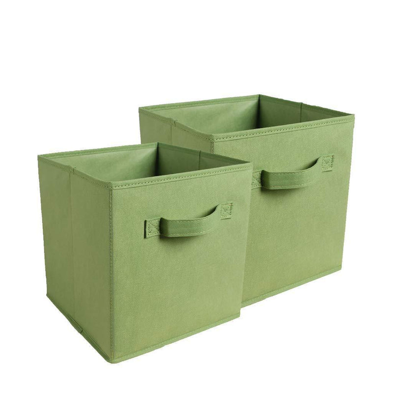 Zuer Foldable Storage Cubes- Thickening Collapsible Fabric Boxes Household Cube Storage Box - Moistureproof, Dustproof, Odourless (2 Pack) (Yellow)